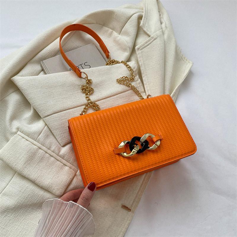 Sleek Modern Women s Pu Leather Crossbody Bag Small Square Design Ideal For Daily Wear оранжевый