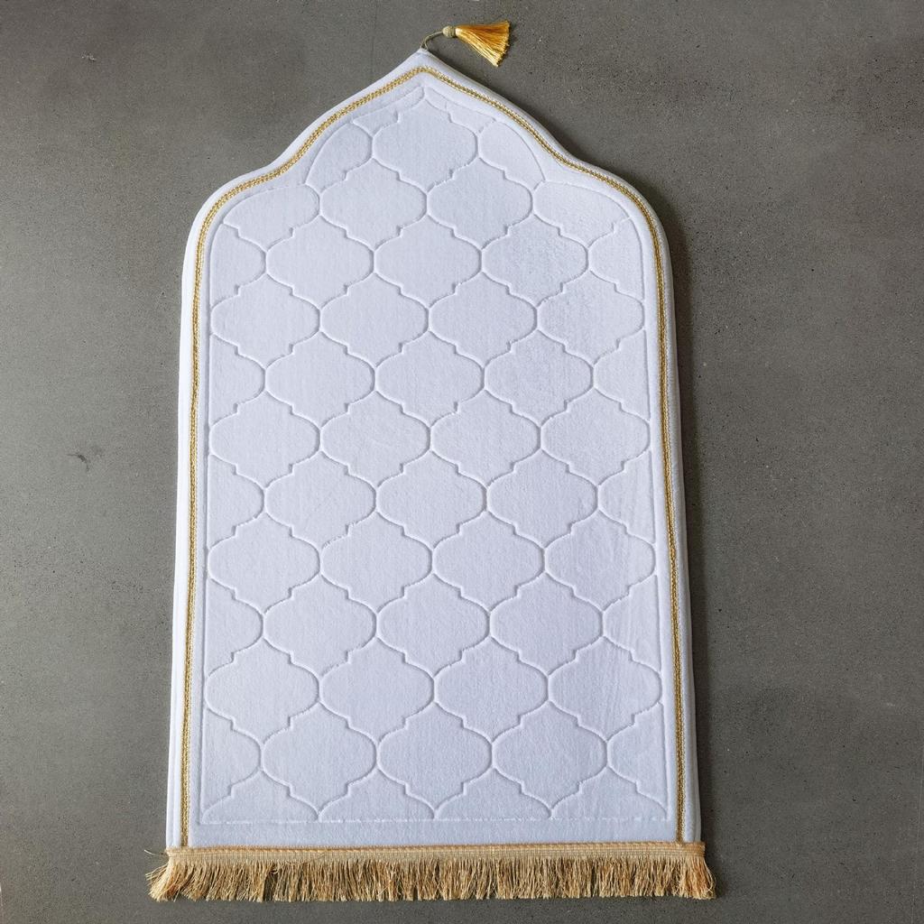 Premium Frilled Prayer Rug - Thick Flannel Cushion with Irregular Pattern