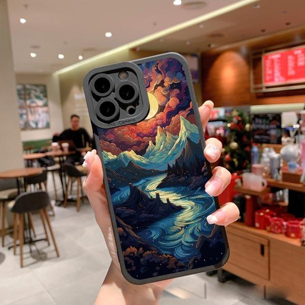 Sunrise Scenery Phone Case For iPhone 15 14 Plus Pro Max 13 12 11 Pro Max XR X XS 7 8 Plus Gorgeous Mountain River Soft Covers