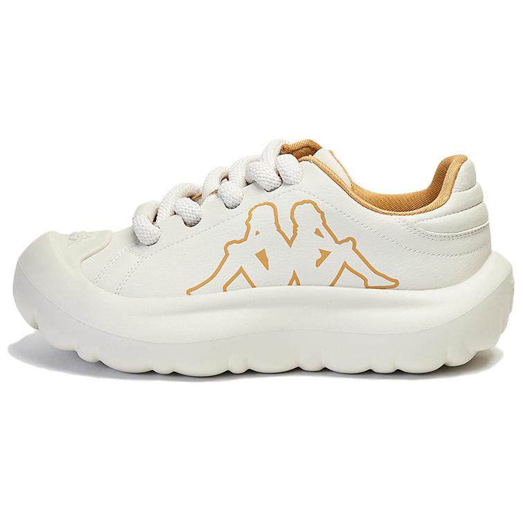 Kappa Tissu Cuir Synthétique Confortable Simple Polyvalent Résistant à l'Usure Basse Casual Chaussures Baskets Femme Beige K0E45CC00F-133