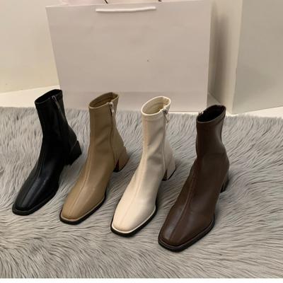 High-end Shoes, High Heels, Ankle Boots, Fleece New Boots, Women's Boots