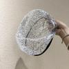Korean Beret Female Summer Thin Mesh Sequin Painter Hat Female Literary New Internet Celebrity Bud Hat