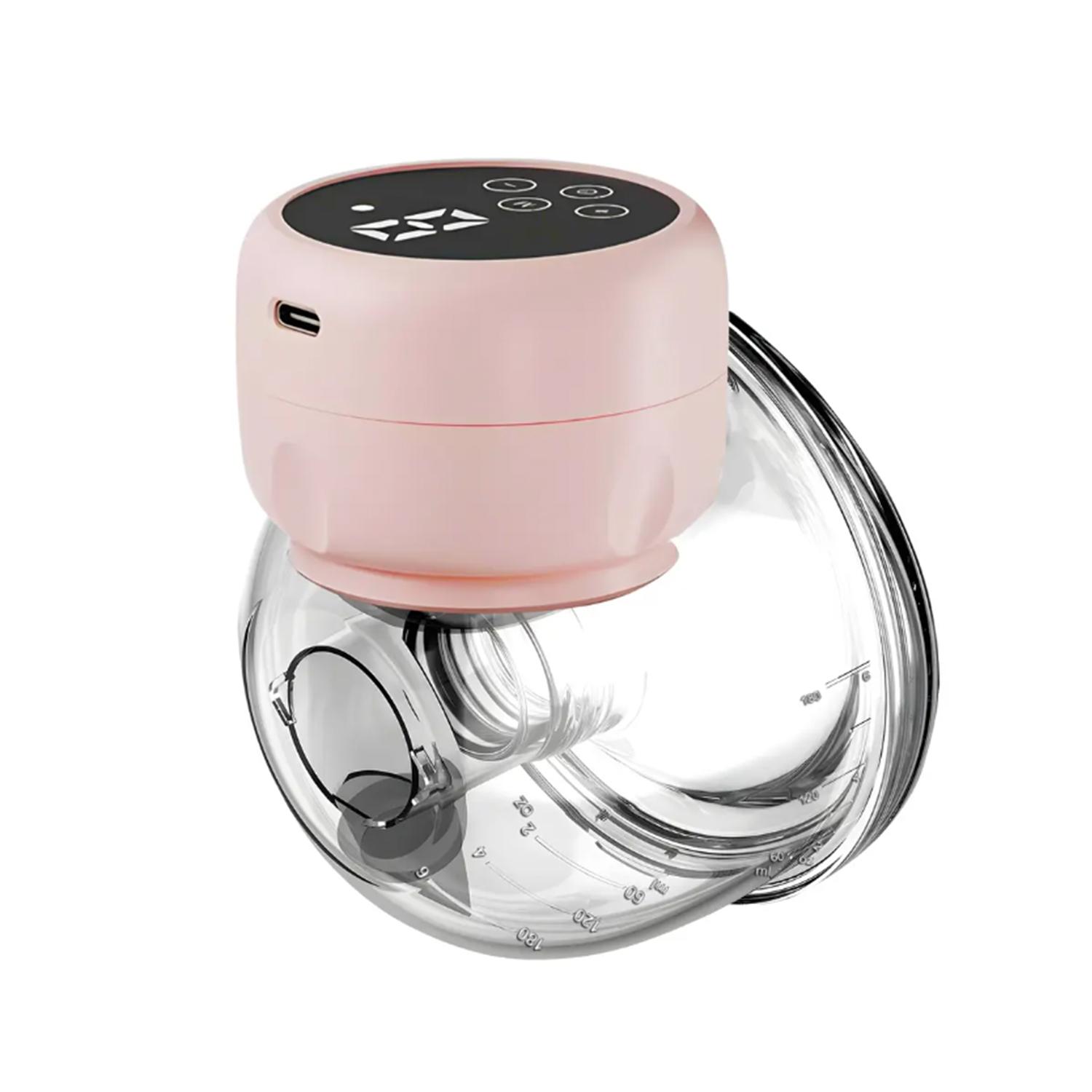 

Portable Wearable Electric Breast Pump - Hands-Free Milk Collector for Comfortable Extraction,Breastfeeding Assistant рожевий
