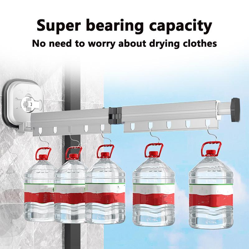 Folding Clothes Hanger Retractable Cloth Drying Rack Space Saving Home Laundry Clothesline Wall Mount Hanger Clothing Rack