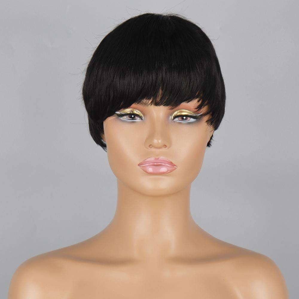 LISI HAIR Women Short Wigs Black Brown Red Wine Color Synthetic Heat Resistant Fiber Wigs for Women Daily Wear