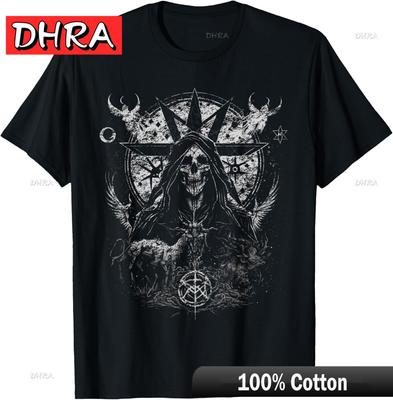 Gothic Ästhetik Okkult Unheilig Grunge Emo Punk Satanisch T-Shirt Retro Tops Bequem Ästhetisch Kreatives T-Shirt Kurzarm Trippy