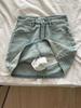 Women's 2024 Summer High-Waisted Slimming A-Line Denim Mini Skirt with Ripped Detail