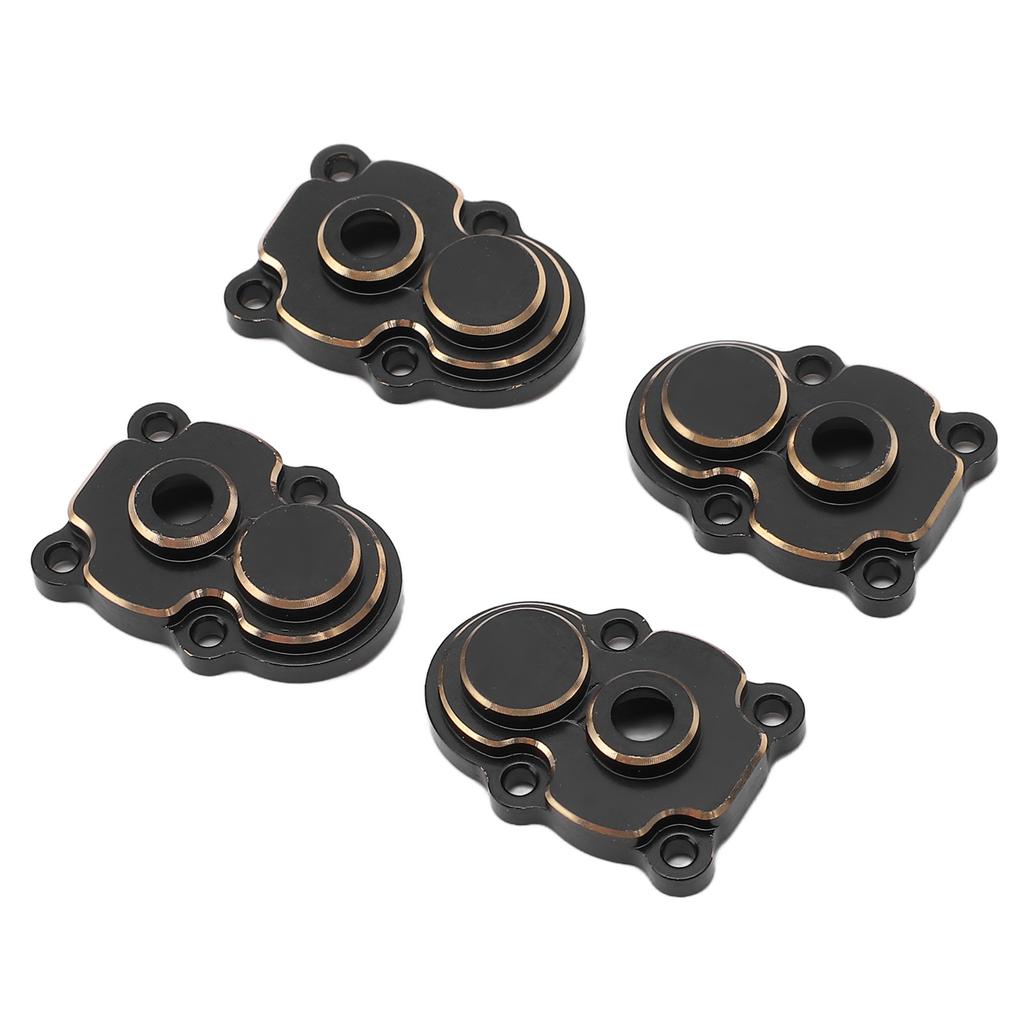 4Pcs RC Knuckle Cover Brass High Strength Rust Resistant RC Axle Gear Cover for FMS 1 24 FCX24 RC Crawler Black