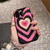 Pink Love Ring iPhone17promax Mobile Phone Case for Apple 16promax Pleats 14 Matte 15