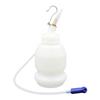 Brake Bleeder Bottle 1L Auto Brake Fluid Extractor with Silicone Hose Hanging Hook, White