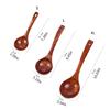 Curving Handle Wooden Kitchens Spoon For Soup Porridge Stirring Serving Heat Resistant Solid Wood Utensils Japanese Style Designs