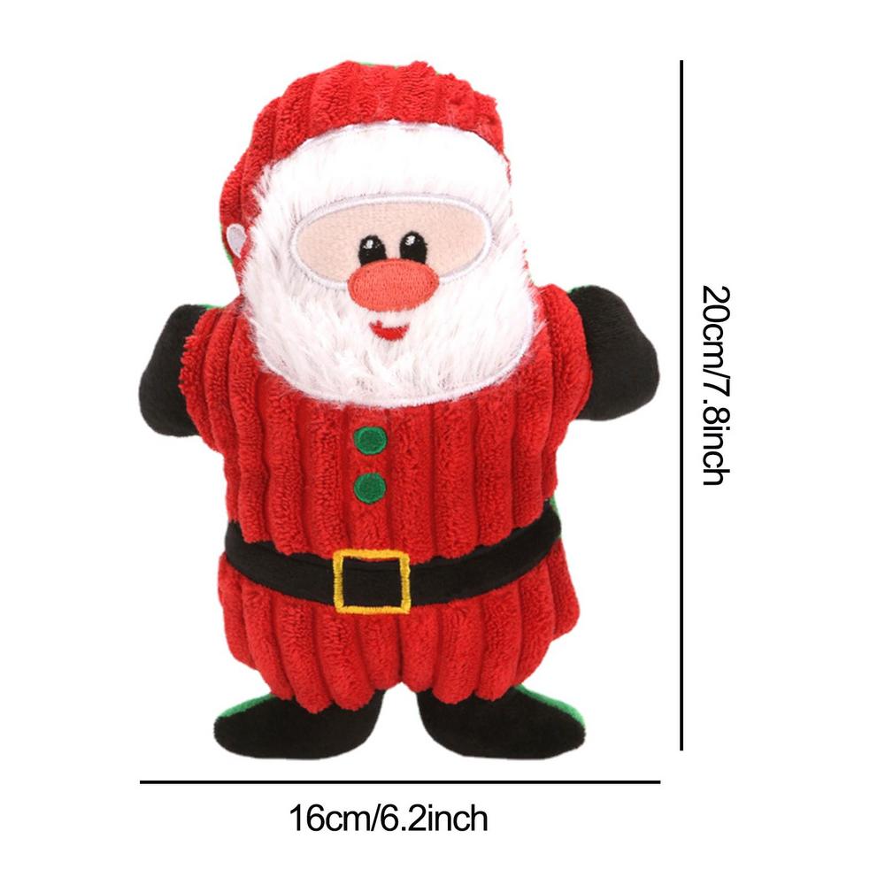 

Dog Squeak Toys Dog Santa Toy Cute Puppy Chewers Doll For Small Medium Breed Outdoor Play Senior Pet