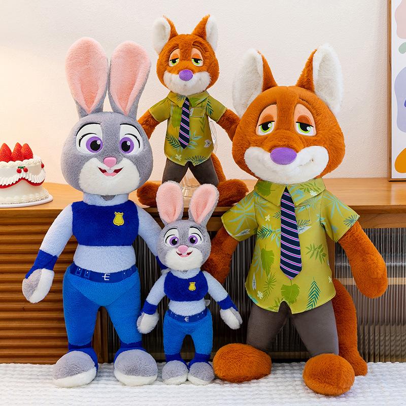40-100cm Judy Hopps and Nick Wilde Zootopia Plush Toys Anime Cartoon Cute Stuffed Xmas Plushie Kids Birthday Toys Gifts