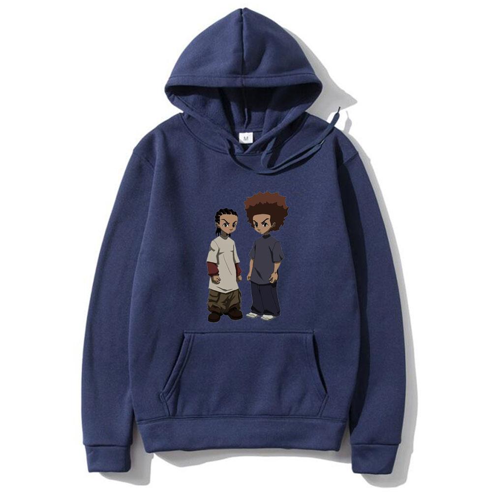 

Толстовки с капюшоном The Boondocks Huey and Riley Print Sweatshirts Men Women Fashion Sweatshirt Harajuku Oversize Hoodie Pullovers Coat S
