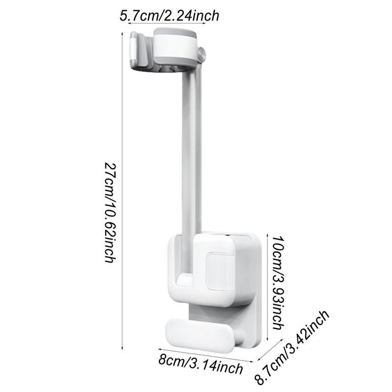 Hair Dryer Organizer Adjustable Wall Storage Rack Hands-Free Holder Stand Drill-Free Organizer For Home Bathroom Apartment