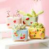 Hand-painted Ceramic Succulent Flower Pot Home Creative and Cute Flowerpot Fruit-shaped Square-mouthed Plant Small Flower Pot
