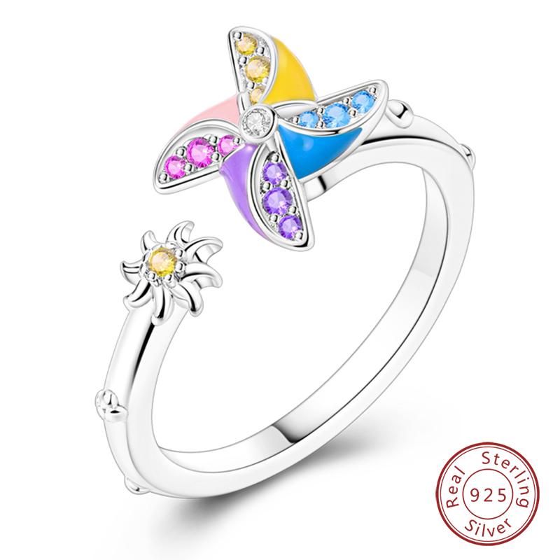 Adjustable Rings Copper Mermaid Wing Dragon Sunflower Tulip Open Rings For Women Female Original Engagement Jewelry