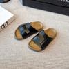 Korean-style children's shoes for girls, new summer vintage Roman princess slide sandals, children's sandals for outdoor wear
