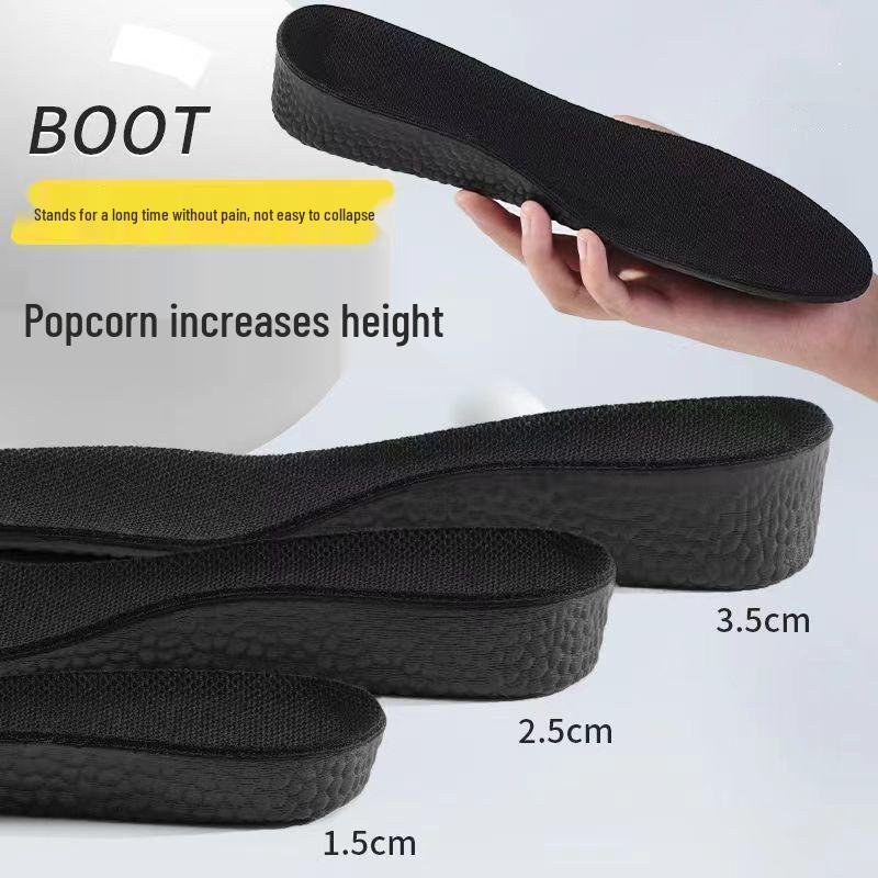 Unisex Height-Boosting Insoles: Sweat-Absorbing, Odor-Proof, Shock-Absorbing, Invisible Comfort for Sports
