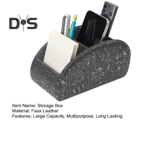 Remote Control Holder Storage Box with 5 Compartments Large Capacity Remote Control Storage Organizer Pen Holder