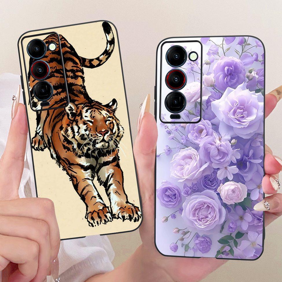 Handyhülle Für Tecno Camon 18P Hülle CH7 Süße Katze Mode Lustig Bemalt Fundas Für Tecno Camon 18P Gehäuse