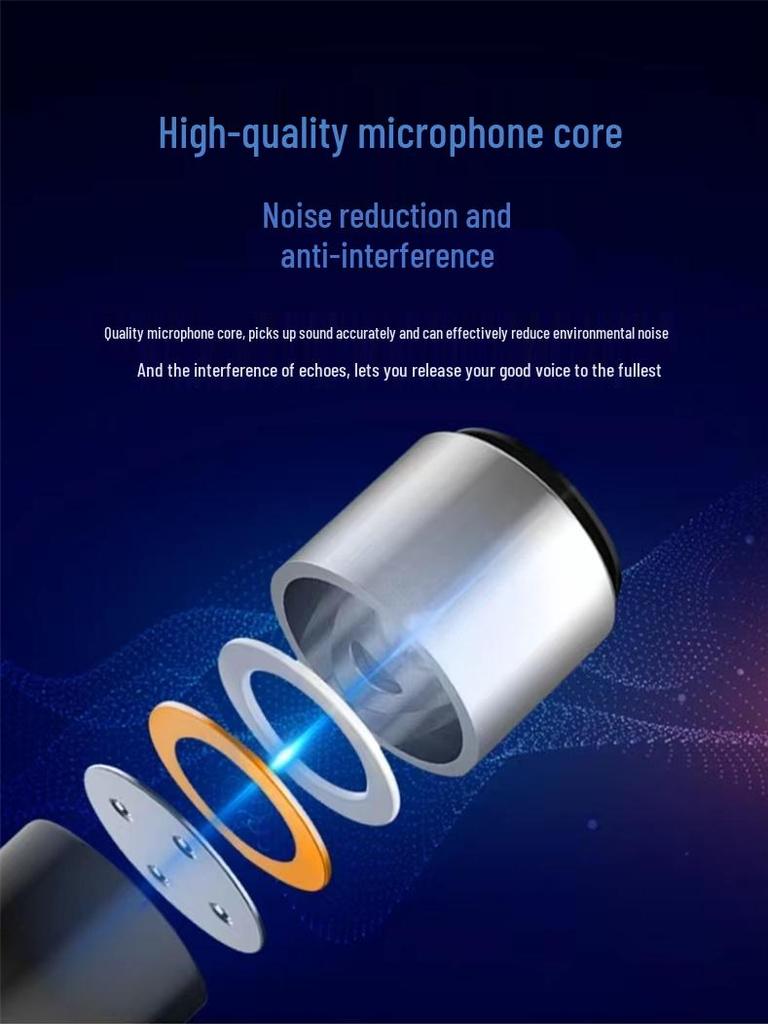 Omnidirectional Noise-Cancelling Desktop Microphone for Gaming, Streaming, Recording, and Meetings