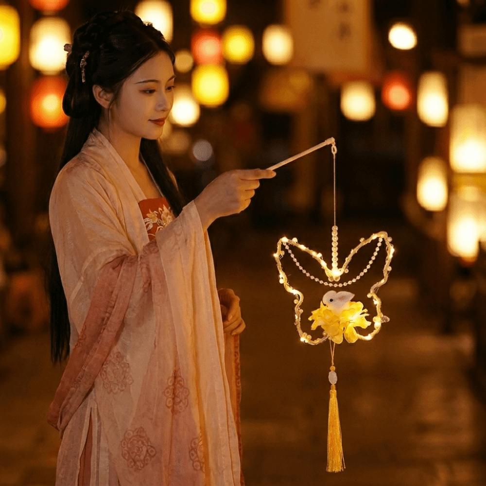 Handmade Children's Rabbit Lantern DIY Material Bag Mid-Autumn Festival Lamp  Hanfu Accessories