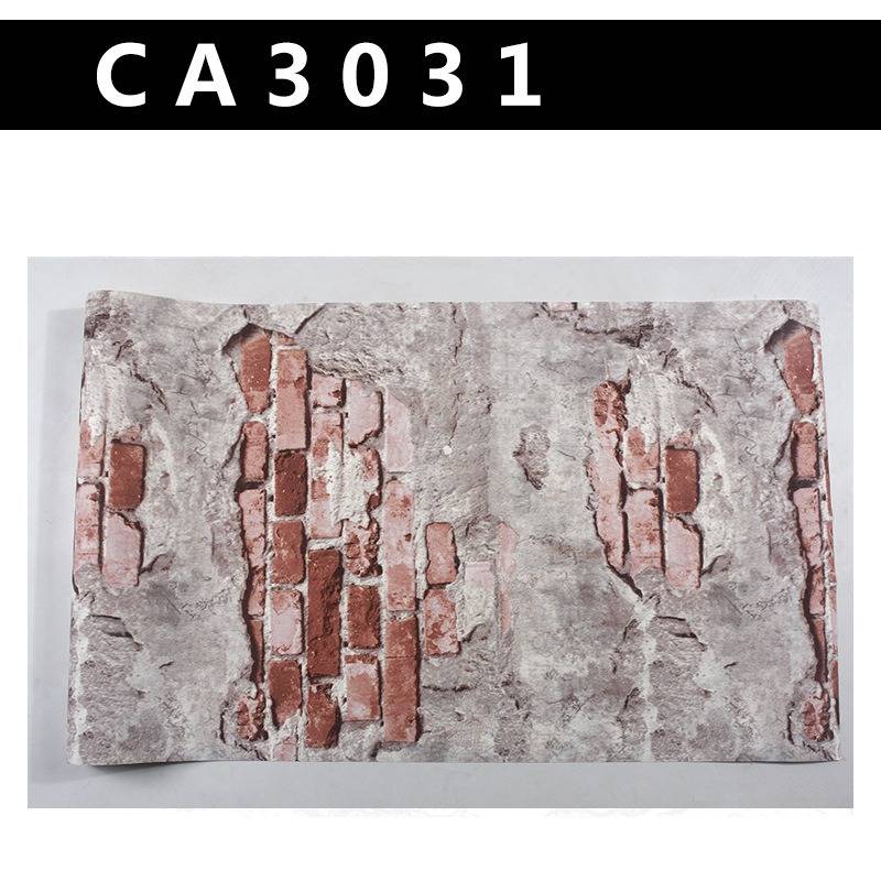 3D Brick Non-woven Wallpaper Retro Brick Stone Wallpaper Industrial Wind Loft Coffee Background Wall Decor