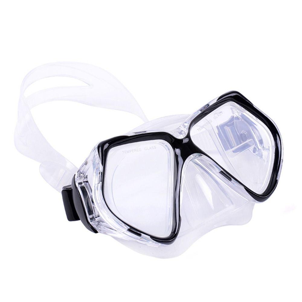 Tempered Glass Snorkel Mask Adjustable Strap Underwater Mask Professional Diving Glasses Unisex