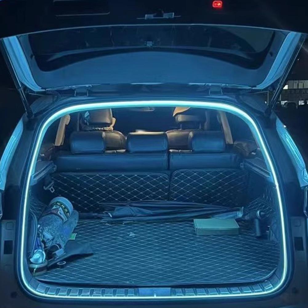 2/4M LED Car Trunk Light Strip No Drilling Dynamic Flowing Light Strip Car Trunk Ambient Lighting Strip for Truck Trunk Decor