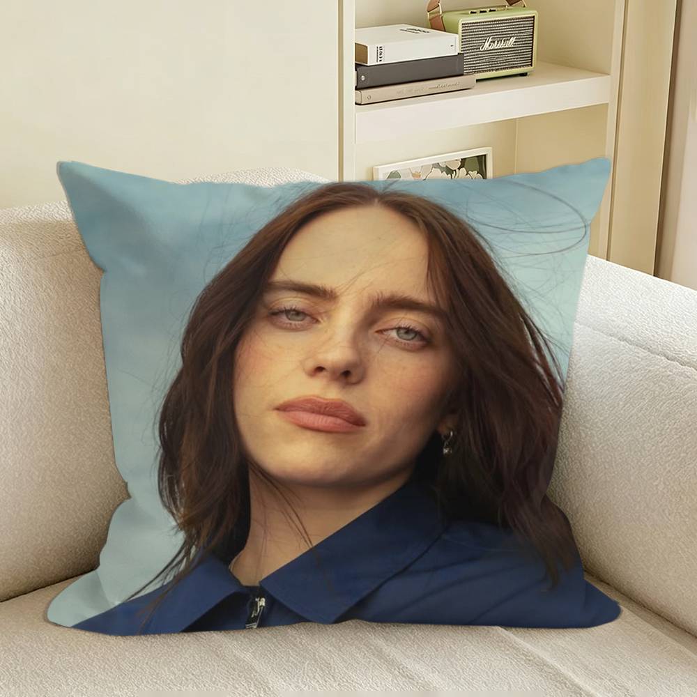 Album CoverS BBillieS EEilish Patten Square Sofa Pillow Cover Solid Color Living Room Home Decor Cushion Case