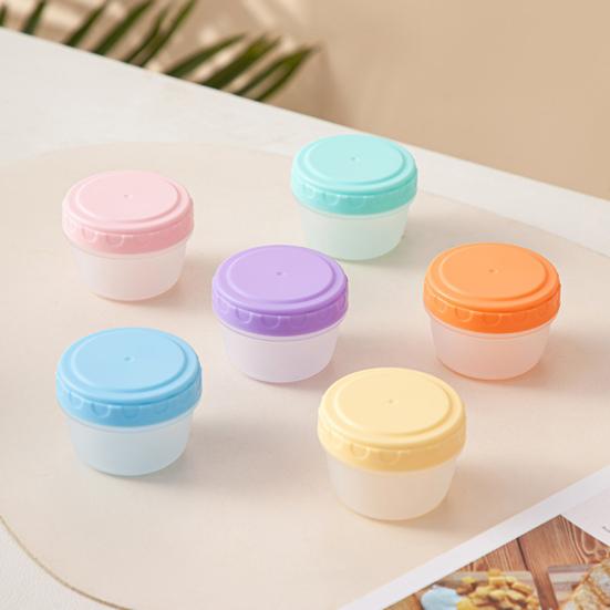 6 Stück Soßenbecher 60ml Auslaufsicher Salatdressingbehälter Wiederverwendbarer Gewürzspender für Picknicks Reisen Küchenbedarf