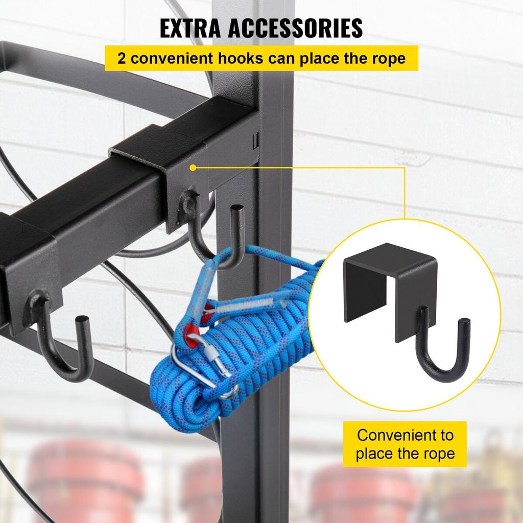 Refrigerant Tank Rack Cylinder Tank Rack with 3-30lb and 3 Small Bottles