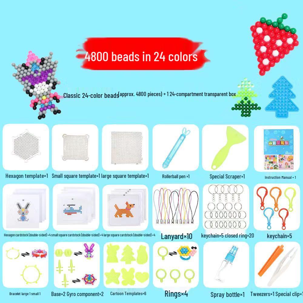 Magic Water Mist Beads Set: Creative Handmade DIY No-Ironing Perler Beads for Kids' Educational Play