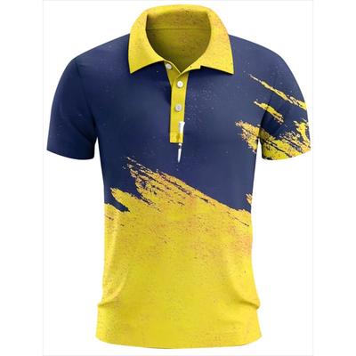 Poloshirts für Herren Golfshirt Knopfleiste Atmungsaktiv Schnelltrocknend Feuchtigkeitstransportierend Kurzarm Herrenkleidung Sommer Tennis Sportbekleidung