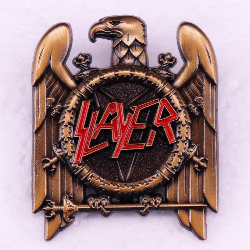 American Metal Band Eagle Brooch Badge