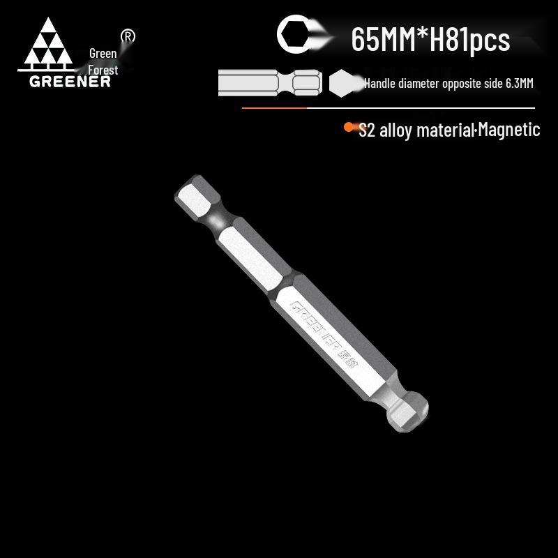 Green Forest High-Hardness Ball Head Magnetic Hex Screwdriver for Electric & Hand Drills