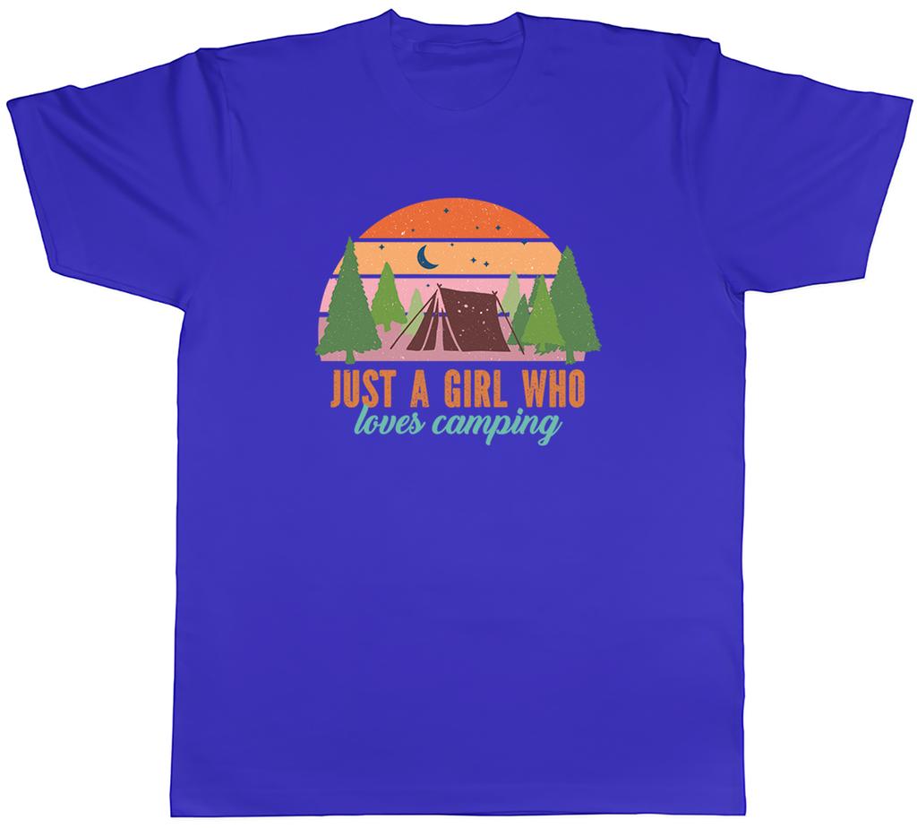 Just a Girl Who Loves Camping Unisexs TShirt Tee Gift Top