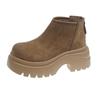 Martin boots women's new frosted leather platform muffin streamer casual short boots cm small Chelsea boots