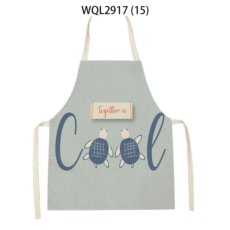 Cleaning Supplies Women Men Kitchen Aprons Tortoise Sailboat Fish Octopus Pattern Cooking Aprons Baking Antifouling Apron