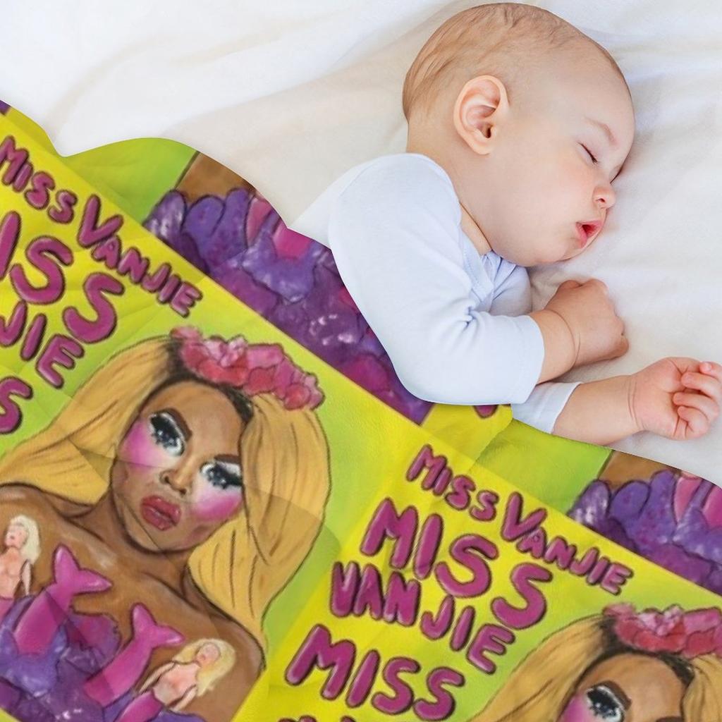 Miss Vanjie Miss Vanjie Miss Vanjie Throw Blanket Luxury Brand Bed Covers Flannels Beach Blankets