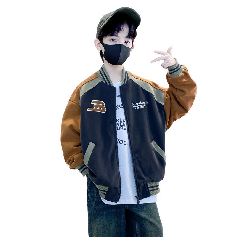 Boys' Casual Jacket Spring and Autumn 2025 Children's Fashion Baseball Jacket
