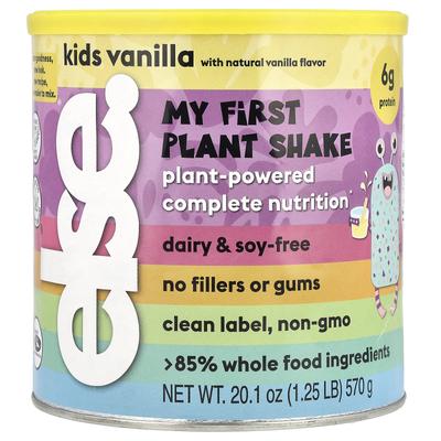 Else, My First Plant Shake, Plant-Powered Complete Nutrition, Children's Vanilla, 20.1 Oz (570 G)