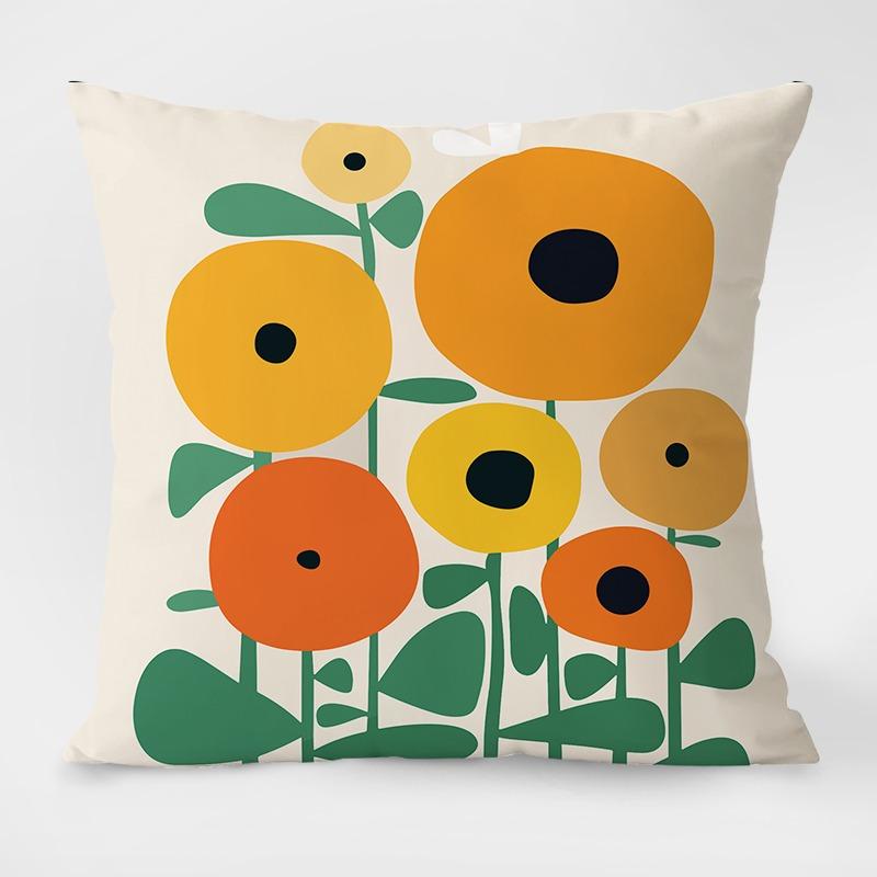 Geometric Colorful Pattern Decorative Pillowcase Living Room Bedroom Square Cushion Pillowcase