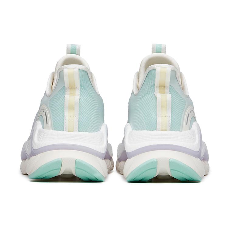 Anta Cushioning Slip Resistant Abrasion Resistant Breathable Low Top Running Shoes Women's Purple Green 122225586-1