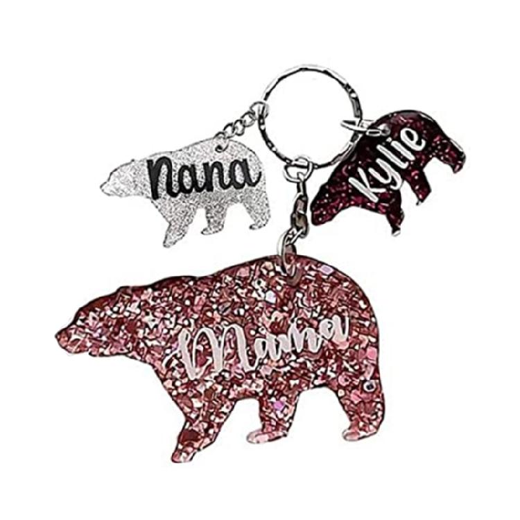 Polar Bear Owl Keychains Mold DIY Epoxy Craft Necklace Keychain Jewelry Mold
