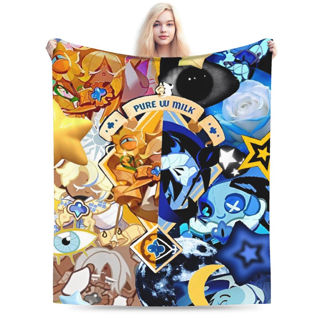 Comfortable Cookie Run Kingdom  Blanket Merch Bedding Decorative Video Games Throws And Blankets Warm Flannel for Office