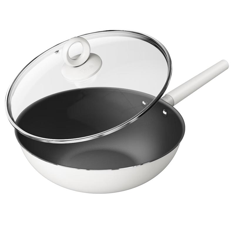 Sanhe Micro-nano Non-stick Titanium Alloy Wok with Lid 32cm