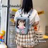 Harajuku All-female Backpack Multi-purpose Bag Crossbody Funny Style, Cute Cartoon Student Bag