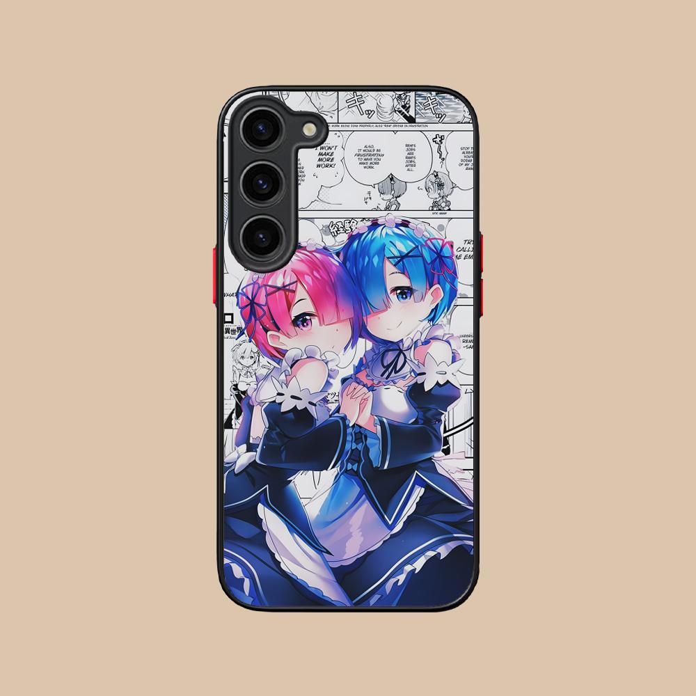 ReZero Rem Ram Silicone Mobile Phone Case for Samsung Galaxy S26 S25 S24 S23 S22 S21 Plus FE Ultra Colorful Cover